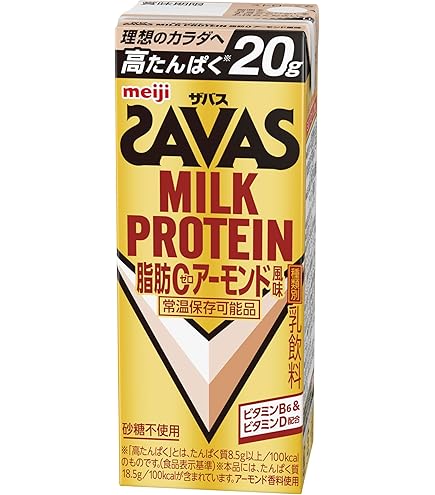 Amazon | SAVAS(ザバス) MILK PROTEIN 脂肪0 アーモンド風味 200ml×24