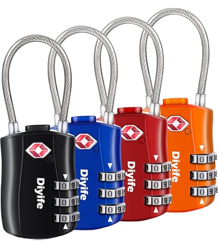 Cadenas TSA Master Lock 4697 - Combinaison 4 Chiffres - Pour Valises Et Bagages - Gris