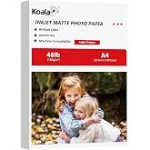 Koala Matte Coated Photo Paper A4, 48LB, for Presentation | 100 Sheets, 180GSM, for Inkjet Printer, for Photos, Brochures, Fl