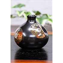 九谷　九谷焼き　壺　花瓶　花器　花道具　黒　金　土台付き　伊子　大きい　高級 九谷焼 花瓶(18cm以上) 花瓶 - 九谷焼通販 陶らいふ-和食器