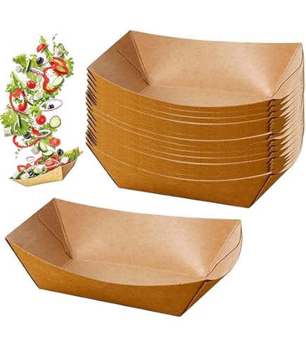 Cabilock 100Pcs Disposable Sushi Boat Plates Natural Birchwood Sushi Trays For Sashimi And Appetizers Creative Boat Shaped Food Containers For Home Restaurant And Events