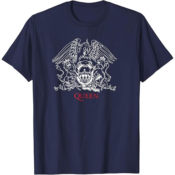 Amazon | Queen 公式ツアー75 紋章ロゴ Tシャツ | Tシャツ・カットソー