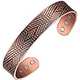 MagEnergy Copper Bracelet for Men Magnetic Bracelet for Men Copper Bangle for Arthritis Pain Relief Adjustable Copper Cuff Je
