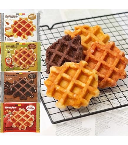 Amazon.co.jp: マネケン ベルギーワッフル プレーン 6個入り お菓子 個