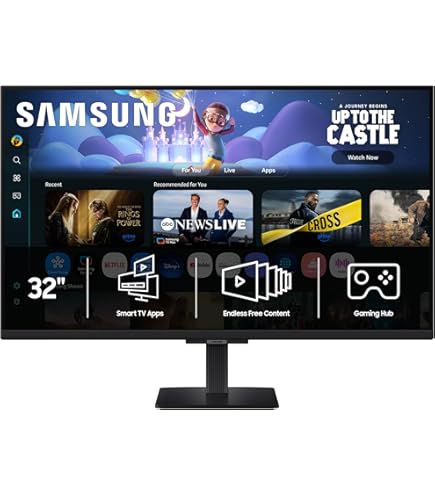 Amazon.co.jp: Samsung 32インチ M5 ブラック FHD スマートモニター