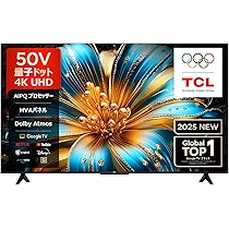 TCL 50V型 4Kスマートテレビ TCL テレビ 50V型 50P749 4Kスマートテレビ 地デジ/BS/CS