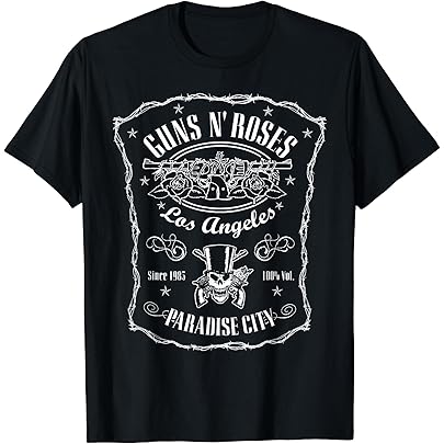 Amazon | Guns N' Roses 公式ヴィンテージクロス Tシャツ | Tシャツ