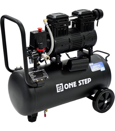 Amazon | 静音オイルレス エアーコンプレッサー 25L | エアコンプレッサー