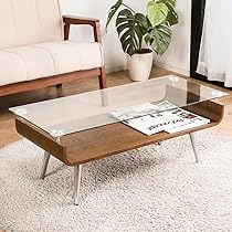 センターテーブル・ブラック・ガラス天板（サンキコーポレーション） ガラスセンターテーブル ONTB0294MOGRY B.Bファニシング ガラス