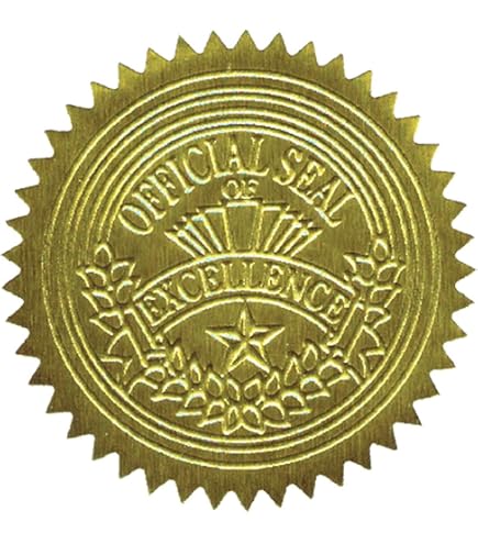 150 PCS Award Certificate Seals, Gold Foil Embossed - View #2