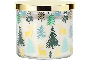 Winter Pine Candle, Christmas Tree Scented Candle, Large 3 Wicks Candle, 14oz