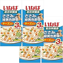 Amazon.co.jp: いなば ささみと緑黄色野菜 豚肉入り 60g×3袋 4個セット