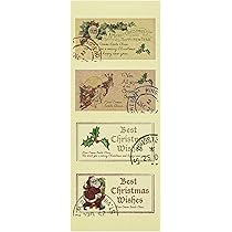 Amazon.co.jp: ギフトシール クリスマス アンティークサンタ 4種