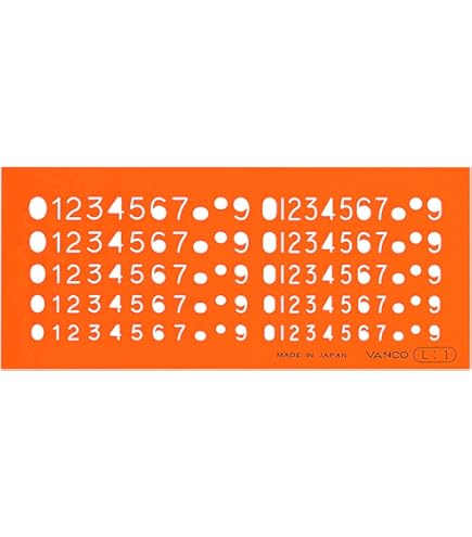 Amazon | ドラパス テンプレート E824 数字定規 31824 | テンプレート 通販