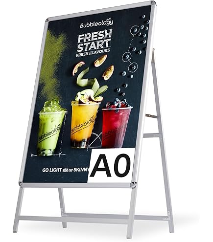 〖アール〗 店頭販促用パネル　立て看板 楽天市場】屋内用スタンドとポスターグリップ（カラー） A1 セット