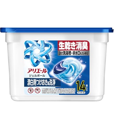 Amazon.co.jp: アリエール ジェルボール 14個 部屋干し＆スポーツ 漂白