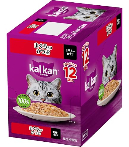 Amazon.co.jp: カルカン パウチ 1歳から 60g×12袋 まぐろ 成猫用