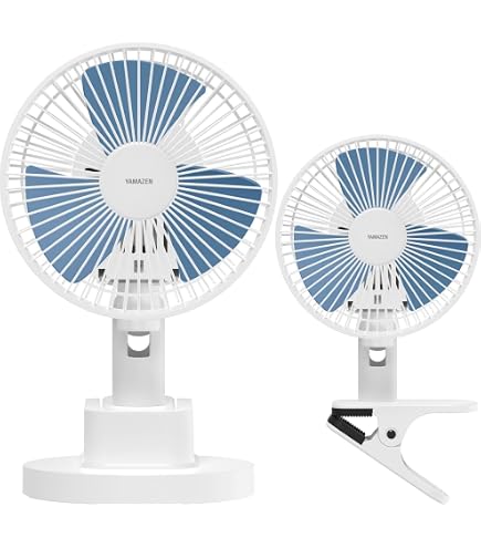 Amazon | [山善] 扇風機 卓上扇風機 (卓上/クリップ 2WAY) 小型 左右首