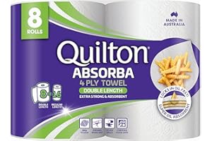 Quilton 4-Ply Absorba Double Length Paper Towel 8 Pack