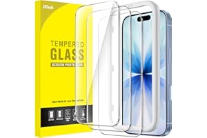 JETech Screen Protector for iPhone 17 6.3-Inch, Tempered Glass Film with Easy Installation Tool, 9H Hardness, Case-Friendly, 3-Pack
