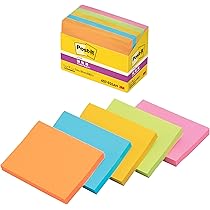 Amazon.co.jp: 3M ポストイット 付箋 強粘着 大きい ネオンカラー 75