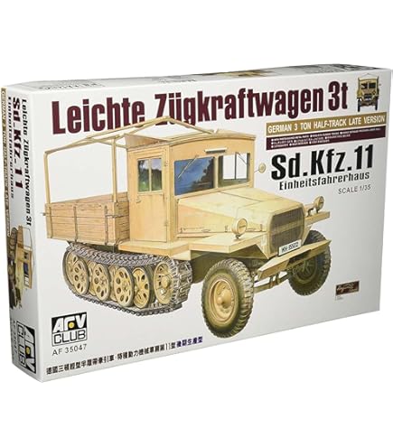 AFVクラブ 1/35 ドイツ軍 Sd.Kfz.11 3tハーフトラック 前期型 プラモデル FV35040 Amazon | AFVクラブ 1/35 ドイツ軍 Sd.Kfz.11 3tハーフトラック 前期型