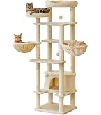 Amazon | Mwpo キャットタワー 多機能 豪華な猫タワー おしゃれ 多頭