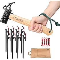 Amazon.co.jp: 【YOGOTO】 ペグハンマー 安全 ベルト付 収納ケース付