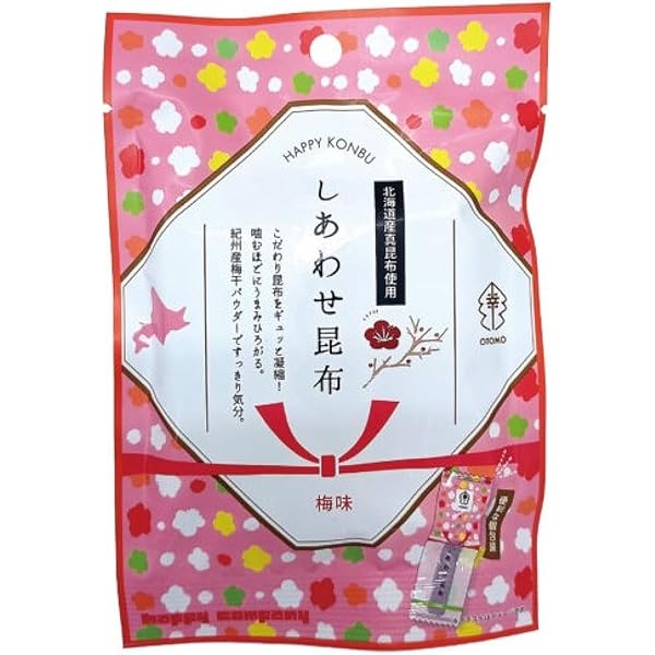 Amazon.co.jp: しあわせ昆布 梅味 65g こんぶ コンブ 国産 北海道産