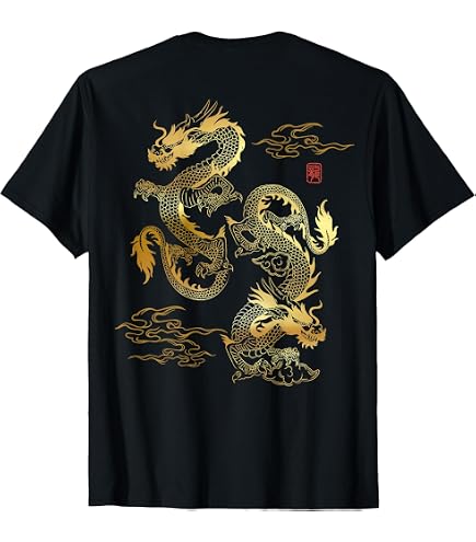 Amazon.co.jp: Tシャツ おもしろ ドラゴン 龍 Tシャツ メンズ 半袖