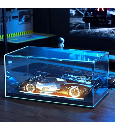Amazon.co.jp: 1/18ダイキャストカー用ライト付きディスプレイケース