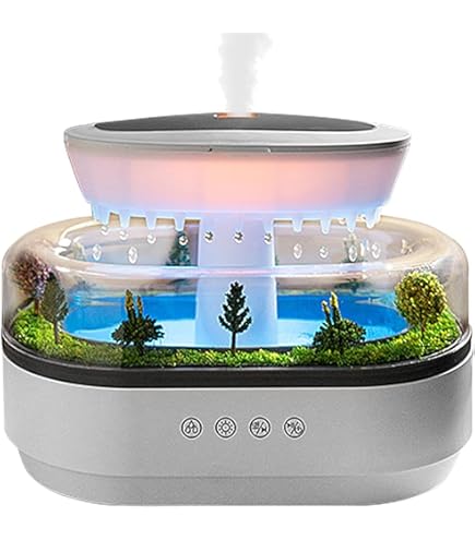 Amazon | 【2025新モデル】2in1 レイン加湿器 雨の音 アロマ 加湿器