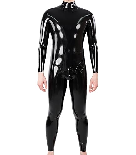 ✿XL ラテックス ラバースーツ 全身タイツ黒✿ Amazon.co.jp