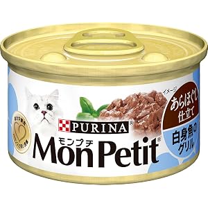 モンプチ 缶 成猫用 白身魚のあらほぐし 和風仕立て 85g×24缶入り (ケース販売) [キャットフード]