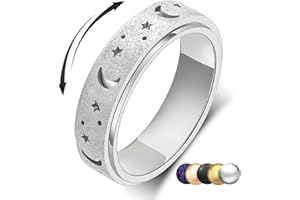 Lunache ✦ルナシェ✦ ストレス解消 フィジェットリング 不安 緩和 癖対策 リラックス ステンレス 指輪 大きいサイズ 親指 対応 Fidget フィジェットトイ 【⚠ ＊サイズは海外表記のため要確認＊ ⚠】S7