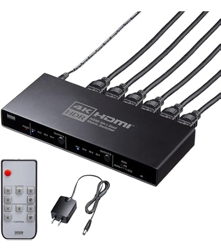 Amazon.co.jp: マルチ入力対応6入力2出力HDMIマトリックス切替器 SW