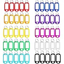 Amazon.co.jp: ネームタグ タグ 50個入り10色 ネーム