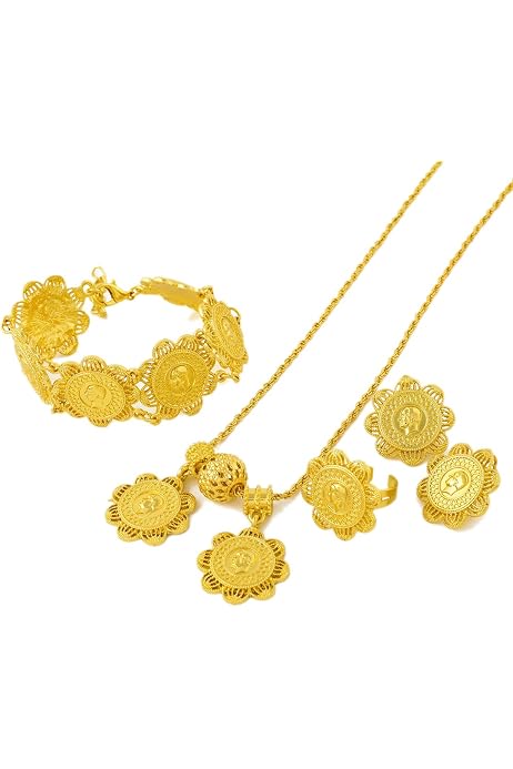 24K Gold Plated Ethiopian Habesha Coins 