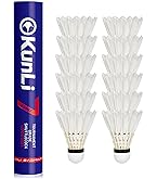 Amazon | SPPHONEIX 12個パック グースフェザー バドミントン