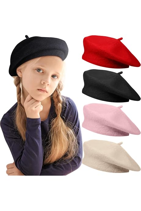 French Girl Pearl-Beret-Hat for Girls 
