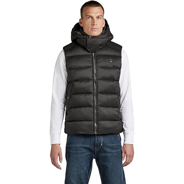 Amazon.co.jp: [ジースターロゥ] ベスト アウター メンズ 中綿 撥水
