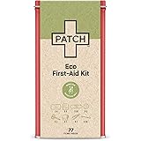 Patch Eco First Aid Kit, Assorted Hypoallergenic Adhesive Sizes Large and Small Bandages for Sensitive Skin, Essential Medica
