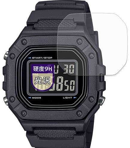 Amazon.co.jp: 【2枚セット】CASIO 腕時計 W-218H フィルム 衝撃吸収