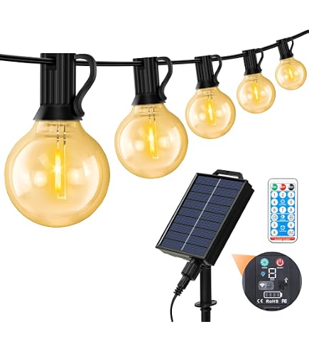 Amazon.co.jp: ストリングライト ソーラー 12m 防雨型 夜間自動点灯