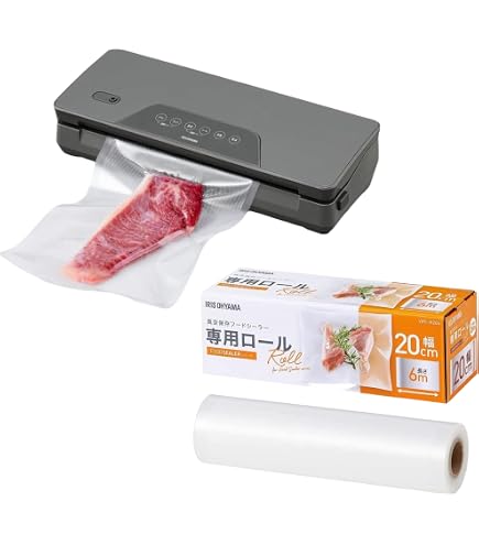 Amazon.co.jp: 【セット】アイリスオーヤマ 真空パック機 フード