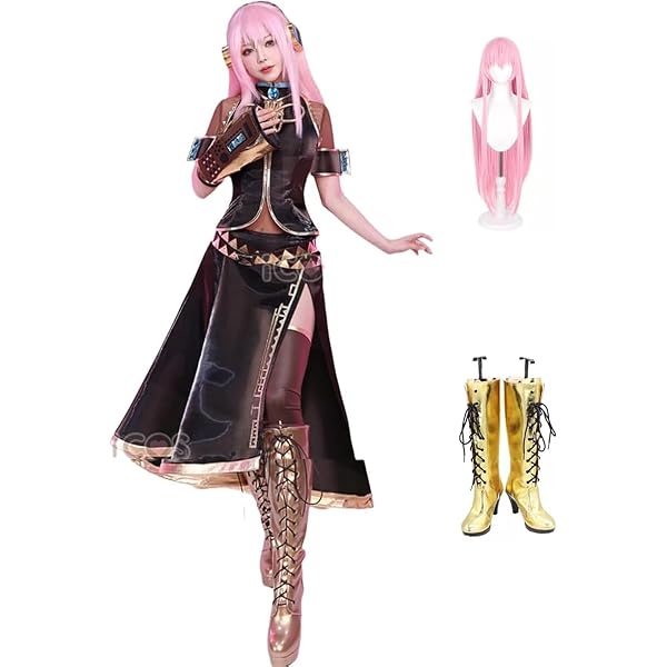 Amazon.co.jp: [NEATMOA] 巡音ルカ コスプレ衣装 ピンクロングヘア