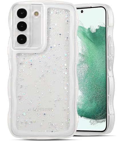 Amazon.co.jp: QLTYPRI Galaxy S21 ケース クリア TPU カバー ウェーブ