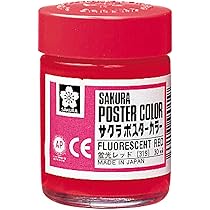 Amazon.co.jp: サクラクレパス 絵の具 ポスターカラー 30ml 蛍光