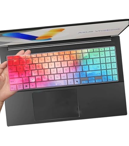 Silicone Keyboard Cover For ASUS VivoBook S512, S530, F512, X512, S712 & F515 Models - Black Skin Protection