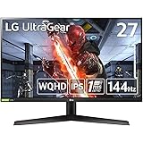 【Amazon.co.jp 限定】LG フレームレス ゲーミングモニター UltraGear 27GN800-B 27インチ/WQHD(2560×1440)/IPS非光沢/144Hz/1ms(GtoG)/G-SYNC Compatible,FreeS